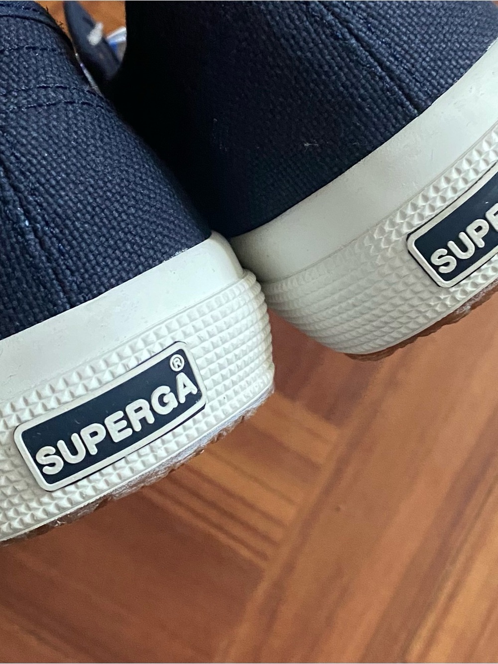 Superga Canvas Lace-Up Sneakers Women’s 11 Navy and White New With Tags - Picture 6 of 9